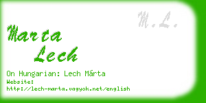 marta lech business card